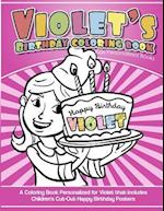 Violet's Birthday Coloring Book Kids Personalized Books