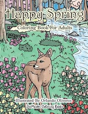 Happy Spring Coloring Book for Adults