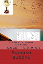 Samurai Sudoku - 250 Diagonal Puzzles - Gold - 9 X 9 X 5