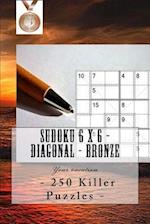 Sudoku 6 X 6 - 250 Killer Puzzles - Diagonal - Bronze
