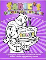 Sadie's Birthday Coloring Book Kids Personalized Books