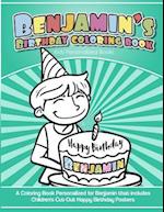 Benjamin's Birthday Coloring Book Kids Personalized Books