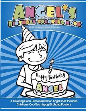 Angel's Birthday Coloring Book Kids Personalized Books