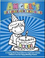 Angel's Birthday Coloring Book Kids Personalized Books
