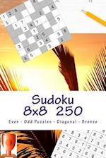 Sudoku 8 X 8 - 250 Even - Odd Puzzles - Diagonal - Bronze
