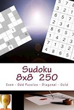Sudoku 8 X 8 - 250 Even - Odd Puzzles - Diagonal - Gold