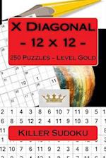 Killer Sudoku X Diagonal - 12 X 12 - 250 Puzzles - Level Gold