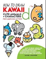 How to Draw Kawaii Cute Animals + Characters from Lowercase Letters