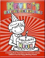 Kevin's Birthday Coloring Book Kids Personalized Books