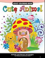 Cute Animal Adult Coloring Book
