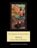 Two Dancers in Green Skirts: Degas Cross Stitch Pattern 