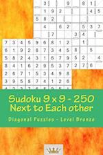 Sudoku 9 X 9 - 250 Next to Each Other - Diagonal Puzzles - Level Bronze