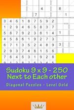 Sudoku 9 X 9 - 250 Next to Each Other - Diagonal Puzzles - Level Gold