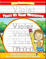 Violet Letter Tracing for Kids Trace My Name Workbook