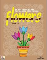 Flowers 50 Coloring Pages for Adults Relaxation Vol.6