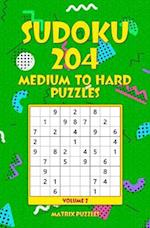 Sudoku 204 Medium to Hard Puzzles