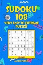 Sudoku 108 Very Easy to Extreme Puzzles