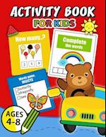 Activity Book for Kids Ages 4-8