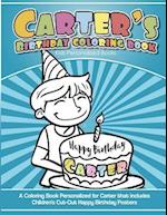 Carter's Birthday Coloring Book Kids Personalized Books