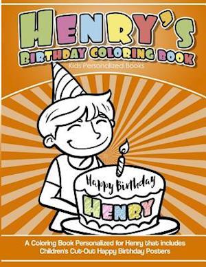 Henry's Birthday Coloring Book Kids Personalized Books