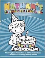 Nathan's Birthday Coloring Book Kids Personalized Books