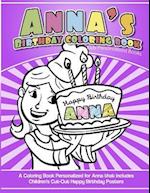 Anna's Birthday Coloring Book Kids Personalized Books