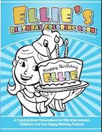 Ellie's Birthday Coloring Book Kids Personalized Books