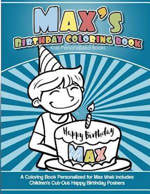 Max's Birthday Coloring Book Kids Personalized Books