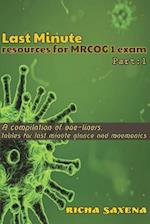 Last Minute Resources for Mrcog 1 Exam