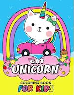 Cat Unicorn Coloring Book for Kids