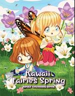 Kawaii Fairies Spring Adult Coloring Book