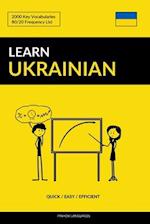 Learn Ukrainian - Quick / Easy / Efficient: 2000 Key Vocabularies 