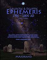 Galactic & Ecliptic Ephemeris 1750 - 1800 Ad