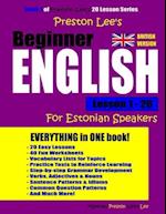 Preston Lee's Beginner English Lesson 1 - 20 For Estonian Speakers (British)