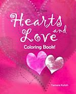 Hearts and Love Coloring Book