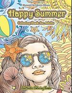 Happy Summer Coloring Book for Adults