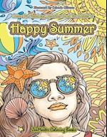 Color By Numbers Coloring Book for Adults of Happy Summer