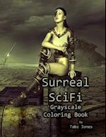 Surreal Scifi Grayscale Coloring Book