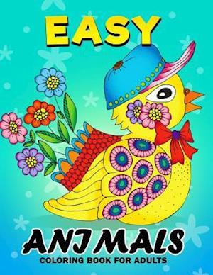 Easy Animals Coloring Book for Adults