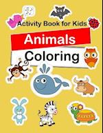 Activity Book For Kids Animals Coloring