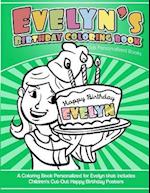 Evelyn's Birthday Coloring Book Kids Personalized Books