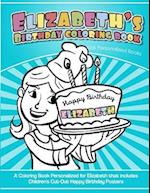 Elizabeth's Birthday Coloring Book Kids Personalized Books