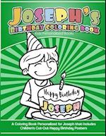 Joseph's Birthday Coloring Book Kids Personalized Books