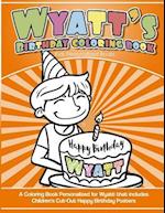 Wyatt's Birthday Coloring Book Kids Personalized Books