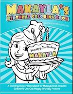 Makayla's Birthday Coloring Book Kids Personalized Books