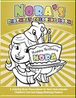 Nora's Birthday Coloring Book Kids Personalized Books