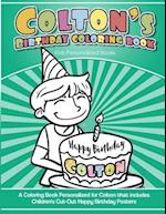 Colton's Birthday Coloring Book Kids Personalized Books