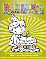 Dominic's Birthday Coloring Book Kids Personalized Books