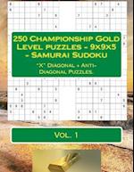 250 Championship Gold Level Puzzles - 9x9x5 - Samurai Sudoku