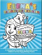 Elena's Birthday Coloring Book Kids Personalized Books